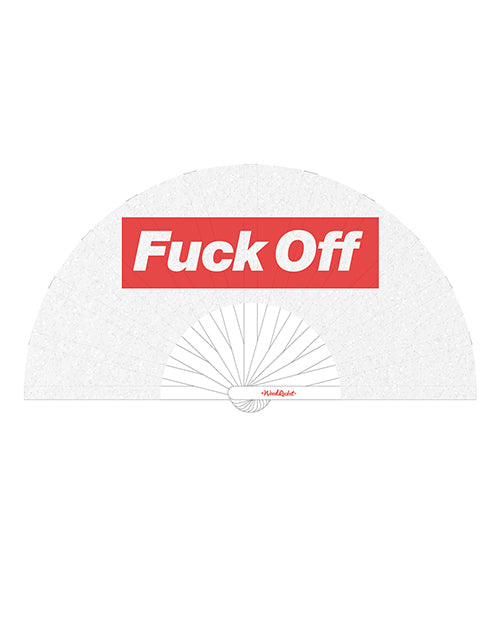 Wood Rocket Fuck Off Fan - White/Red