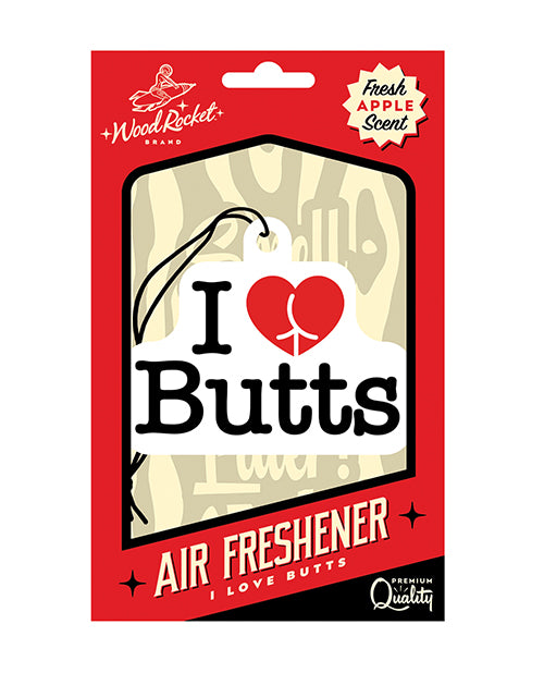 Wood Rocket I Love Butts Air Freshener