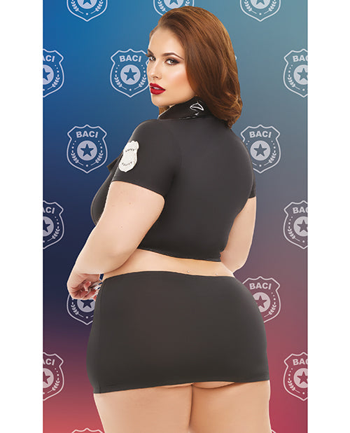 Dreams by Baci Lingerie Badge of Desire 4-pc Set - Black QN