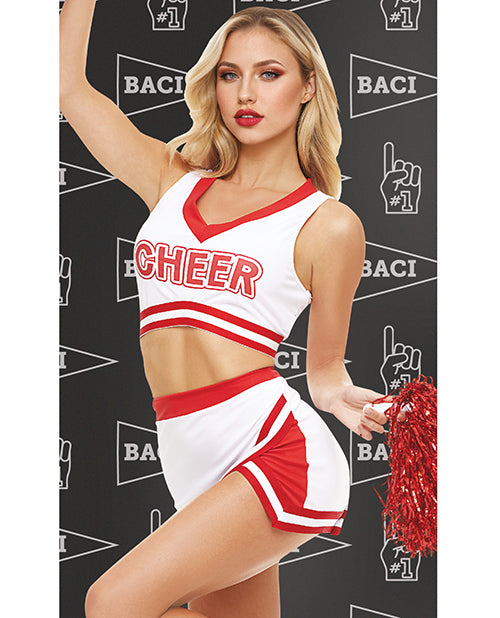 Dreams By Baci Lingerie Gameday Hottie 4-Pc Set - White/Red