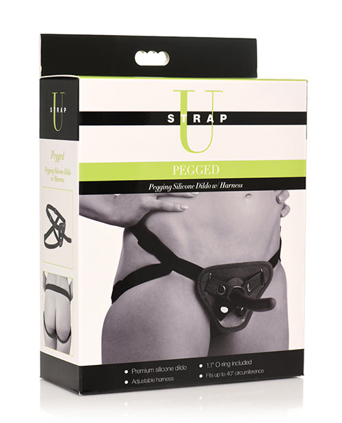 Strap U Pegged Pegging Dildo w/Harness