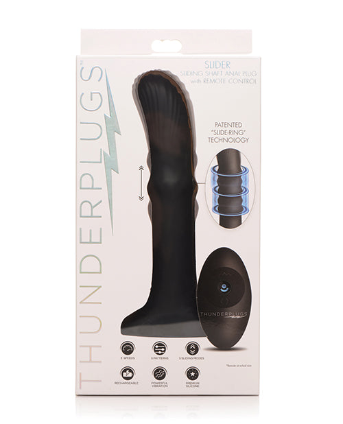 ThunderPlugs Sliding Shaft Silicone Vibrator w/Remote