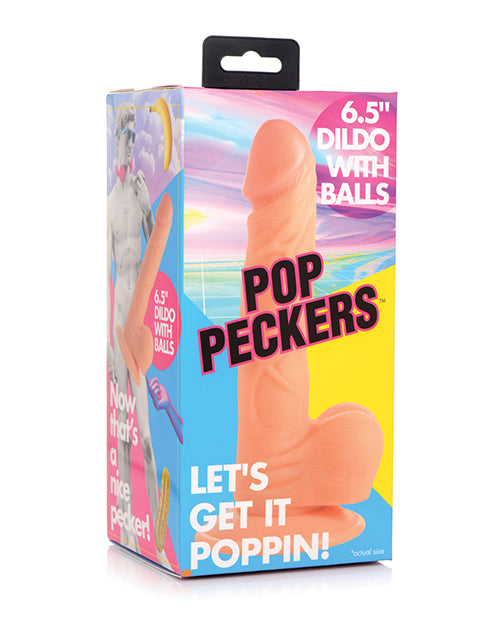 Pop Peckers 6.5" Dildo w/Balls