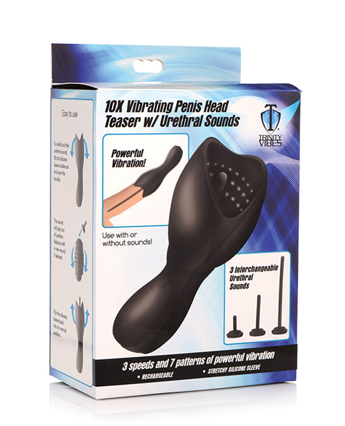 Trinity Men Vibrating Penis Head Teaser w/Urethral Sounds
