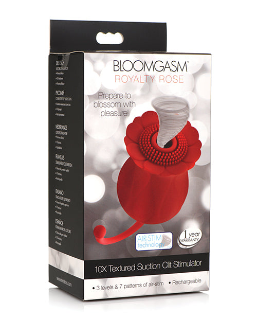 Inmi Bloomgasm Royalty Rose 10X Suction &amp; Clit Stimulator - Red