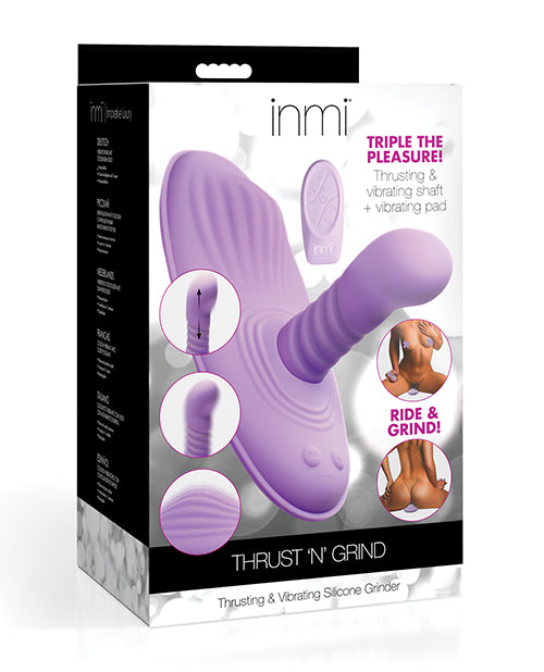 Inmi Thrust N&apos; Grind Thrusting &amp; Vibrating Silicone Grinder - Purple