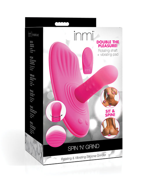 Inmi Spin N&apos; Grind Rotating &amp; Vibrating Silicone Grinder - Pink