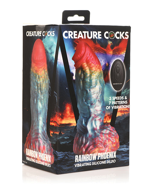 Creature Cocks Creature Cocks Rainbow Phoenix Vibrating Dildo w/Remote Control