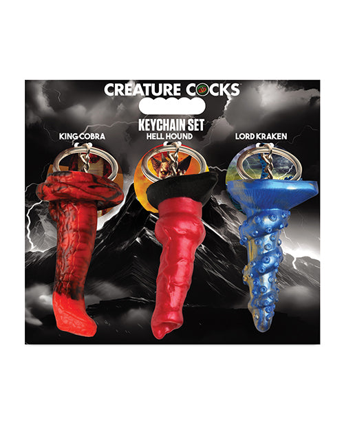 Creature Cocks Creature Cocks Hell-Hound, Lord Kraken, & King Cobra Silicone Key Chain Set