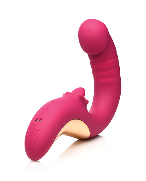Lickgasm Tease &amp; Please Thrusting &amp; Licking Vibrator - Pink