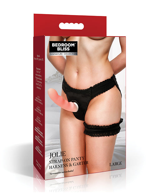 Bedroom Bliss Bedroom Bliss Jolie Strap-On Panty Harness & Garter - Large