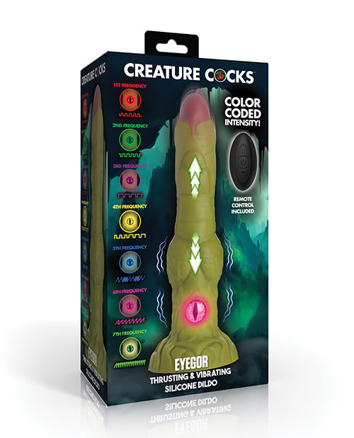 Creature Cocks - Eyegor Thrusting &amp; Vibrating Silicone Dildo