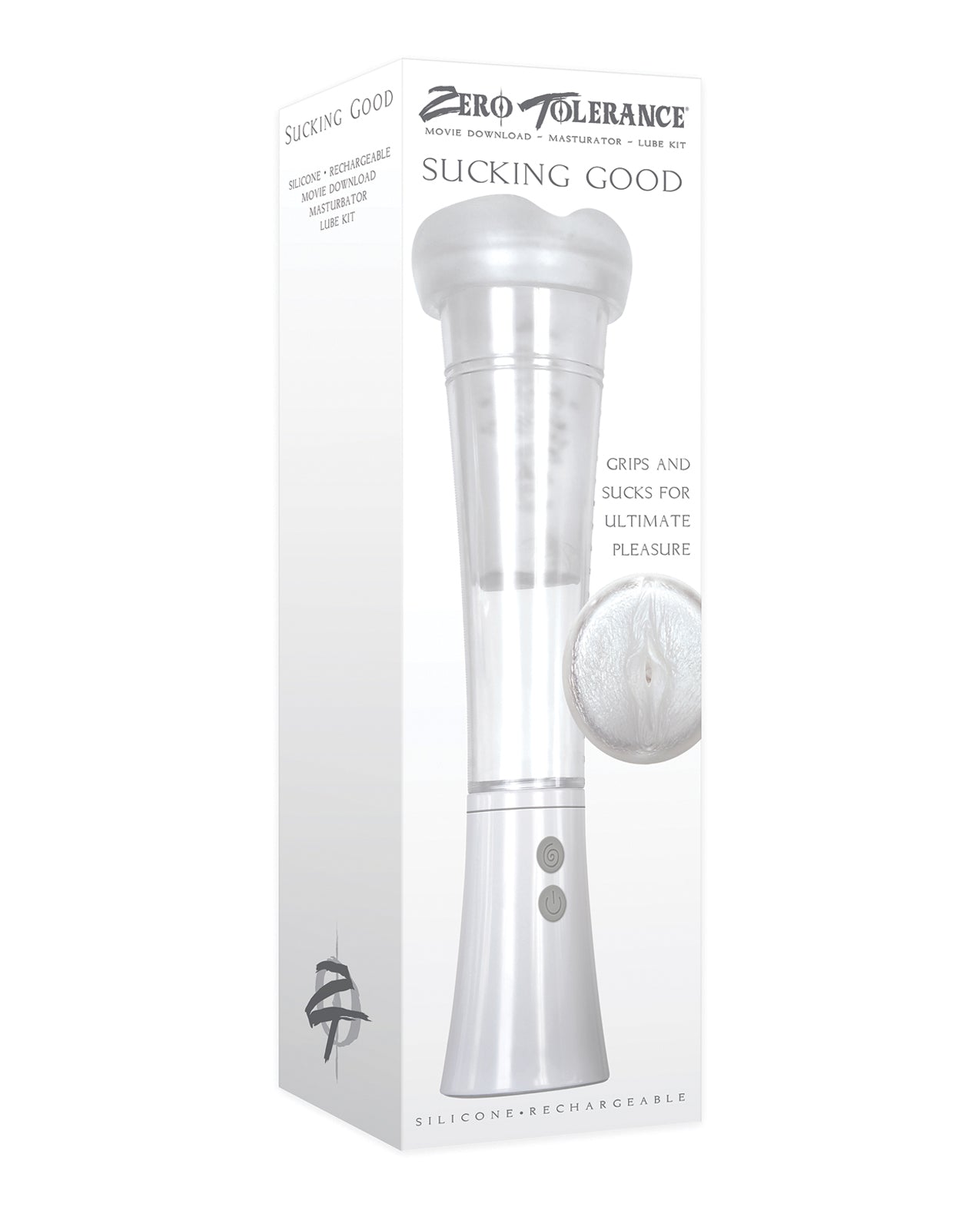Zero Tolerance Sucking Good Rechargeable Vibrating Pump - White/Clear